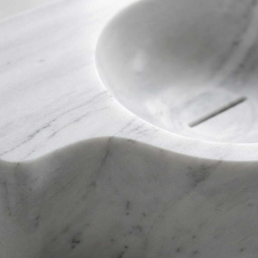 Carrara Marble Sink — marble detail — view 3