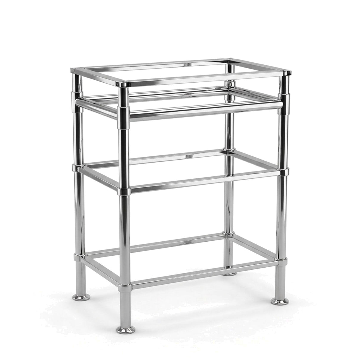 Metal Stand No. 848 – custom stainless steel vanity stand — view 1