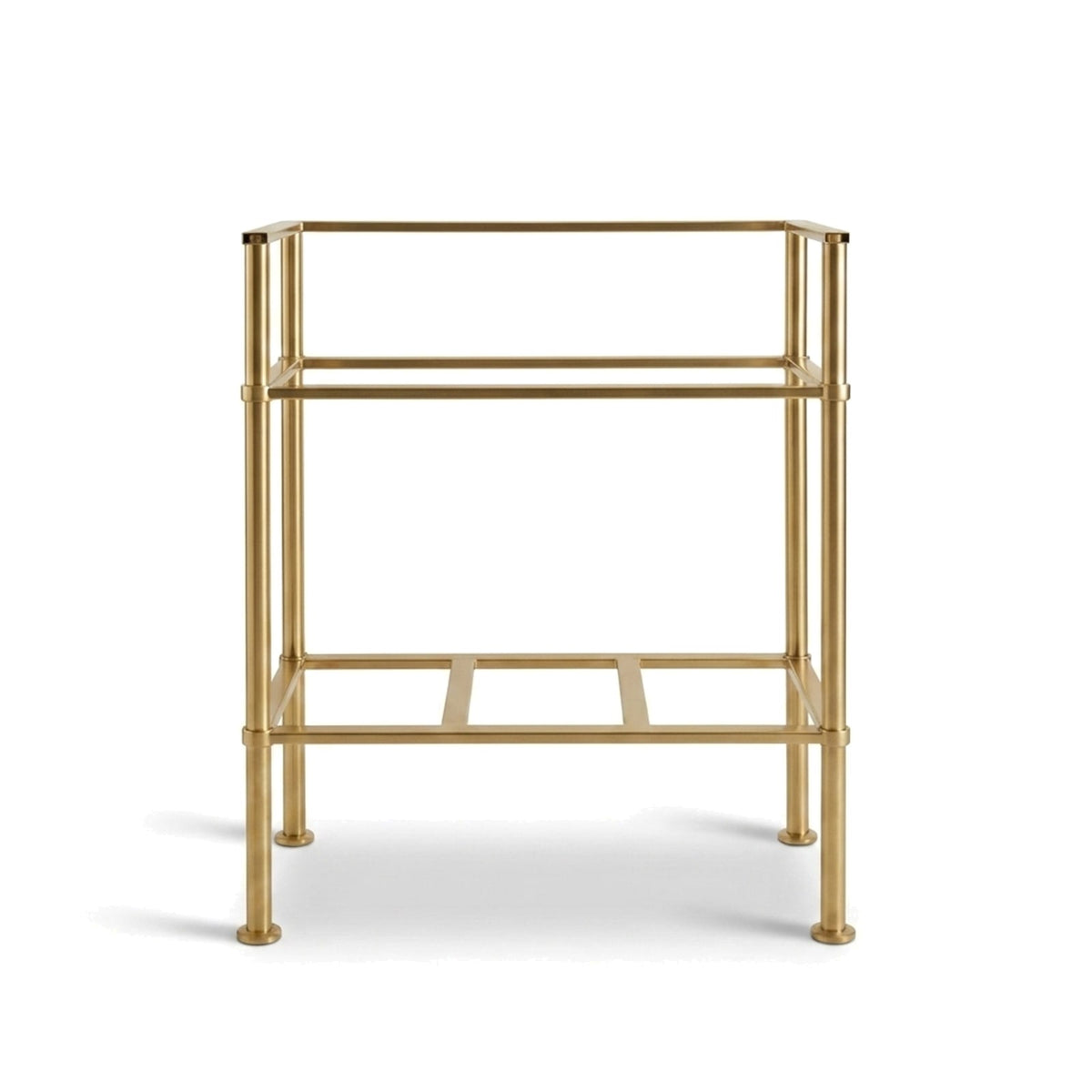 Metal Stand No. 864 – custom stainless steel vanity stand — view 1
