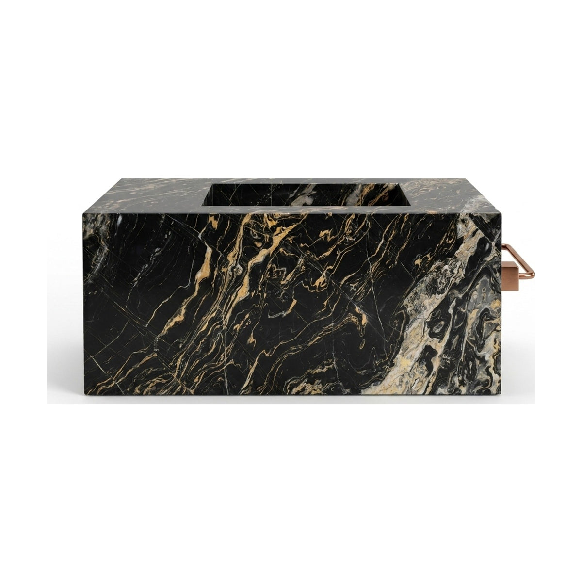 Picasso Marble Polished Rectangular Vessel Sink — view 1