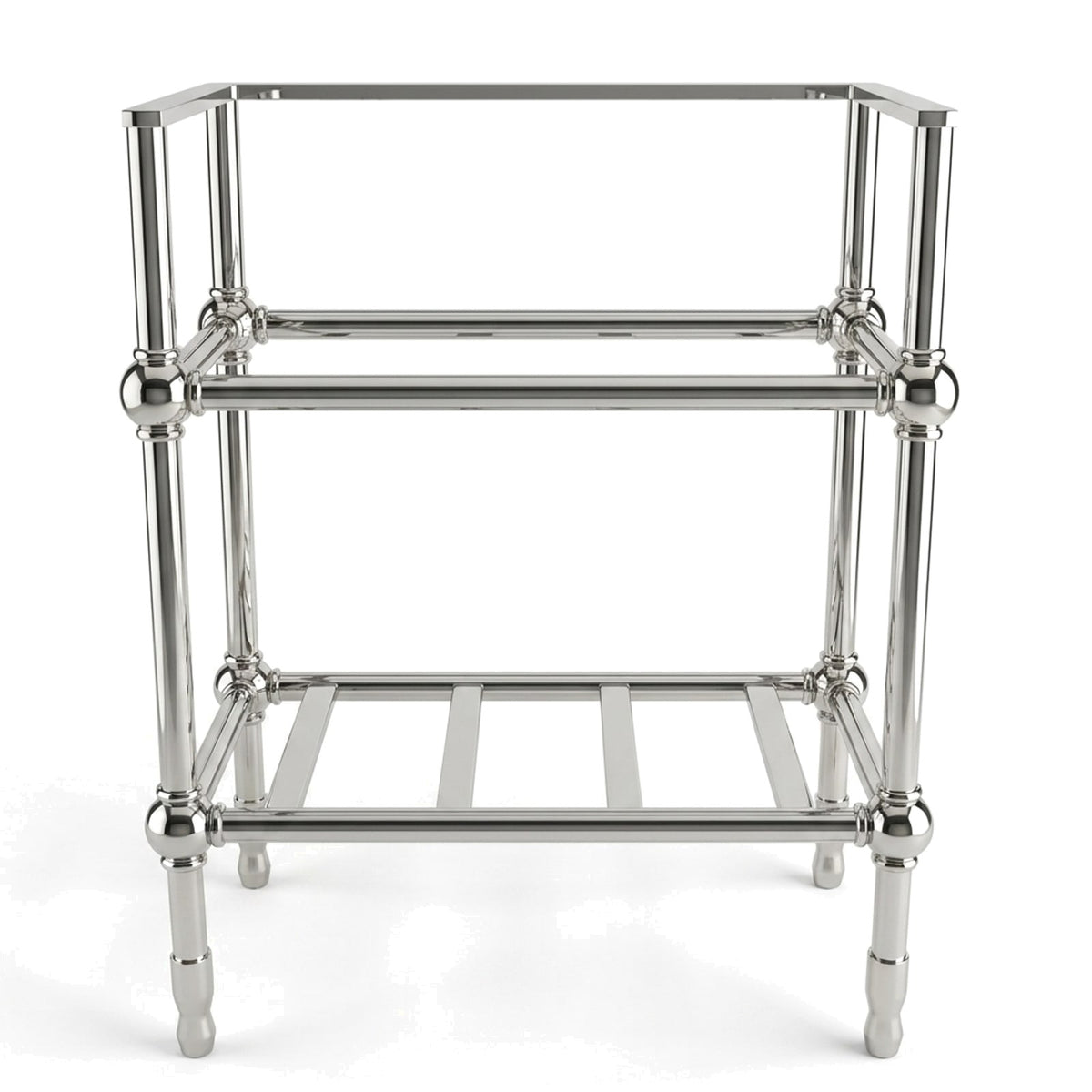 Metal Stand No. 786 – custom stainless steel vanity stand — view 1