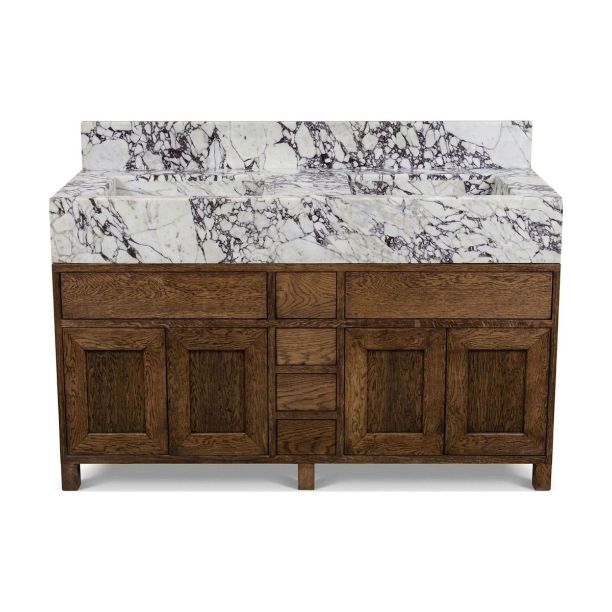 Calacatta Viola Marble Vanity with Backsplash — view 1