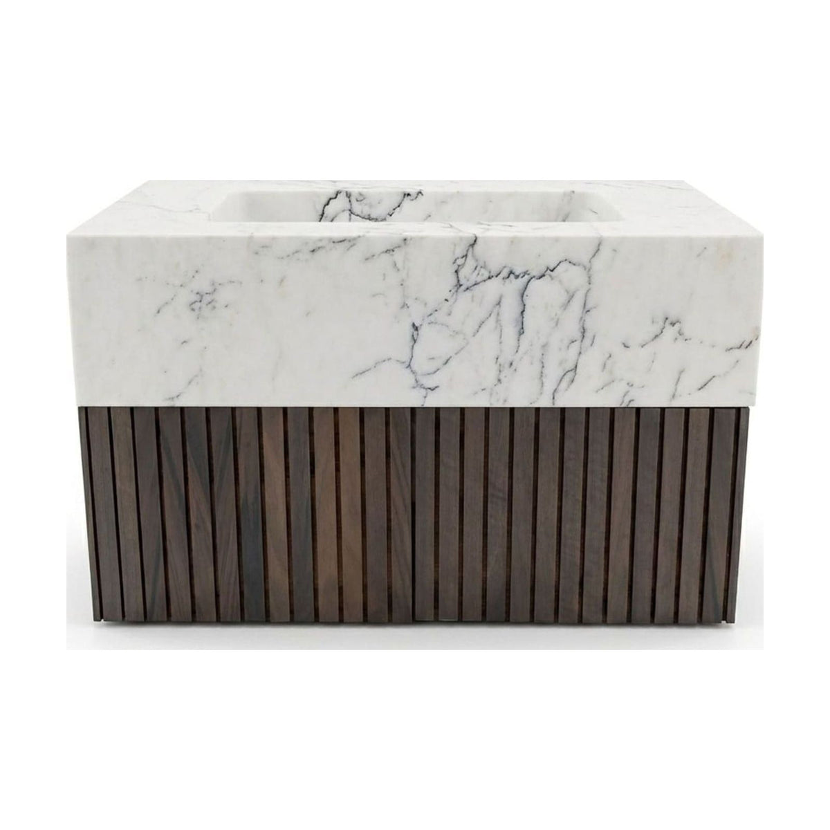 Carrara Marble Polished Vanity Sink — view 1