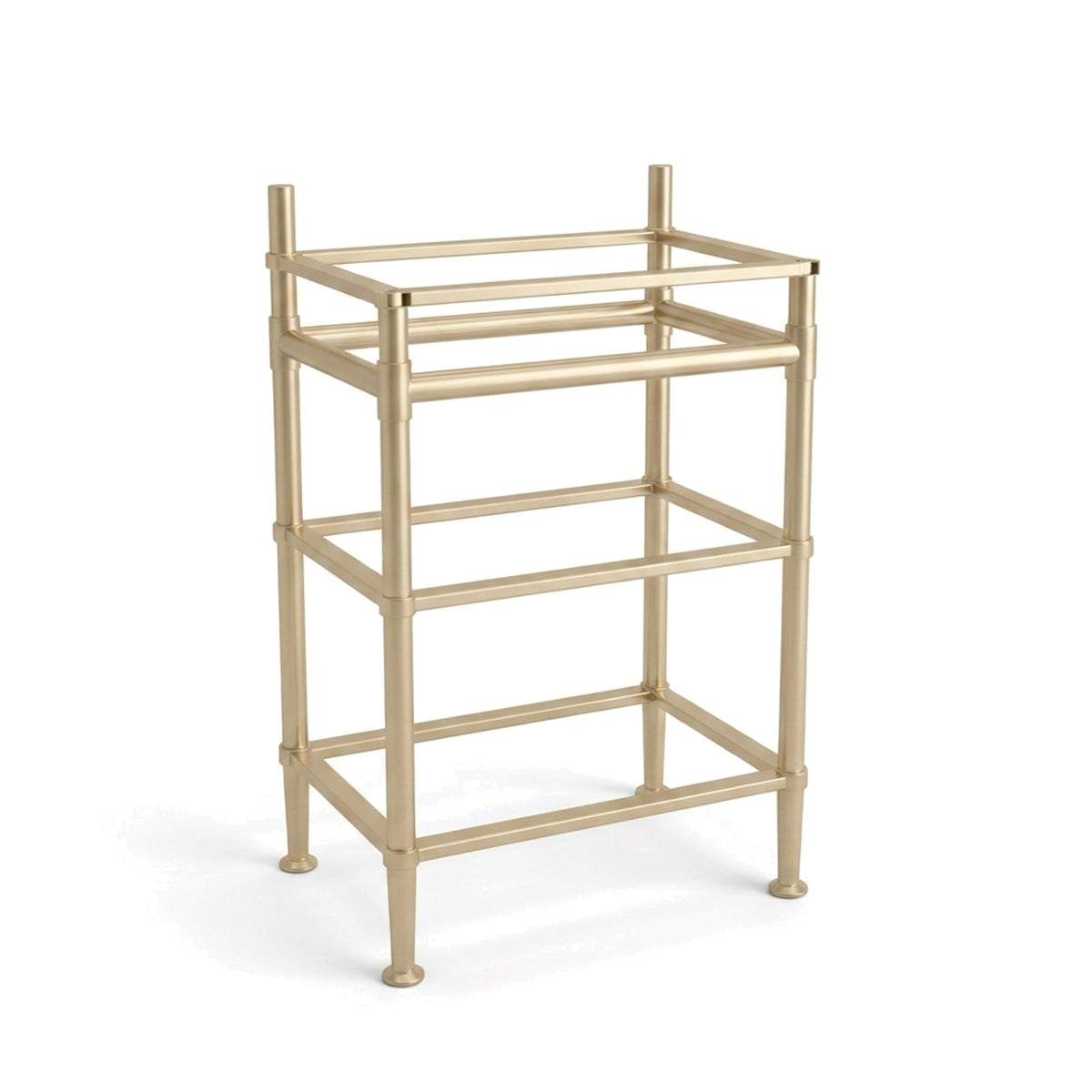Metal Stand No. 858 – custom stainless steel vanity stand — view 1