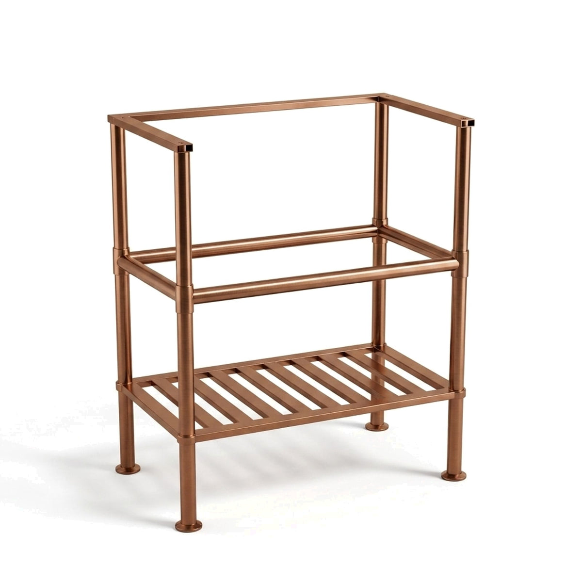 Metal Stand No. 880 – custom stainless steel vanity stand — view 1