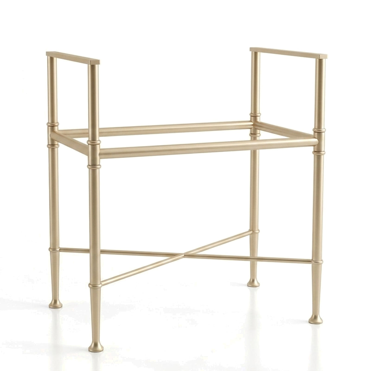 Metal Stand No. 817 – custom stainless steel vanity stand — view 1