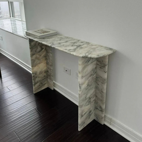Calacatta Green Marble Console Table
