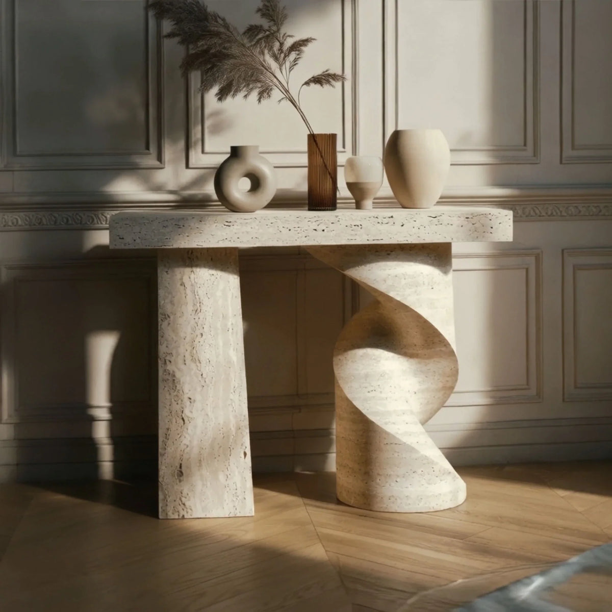 Twist Stone Console Table