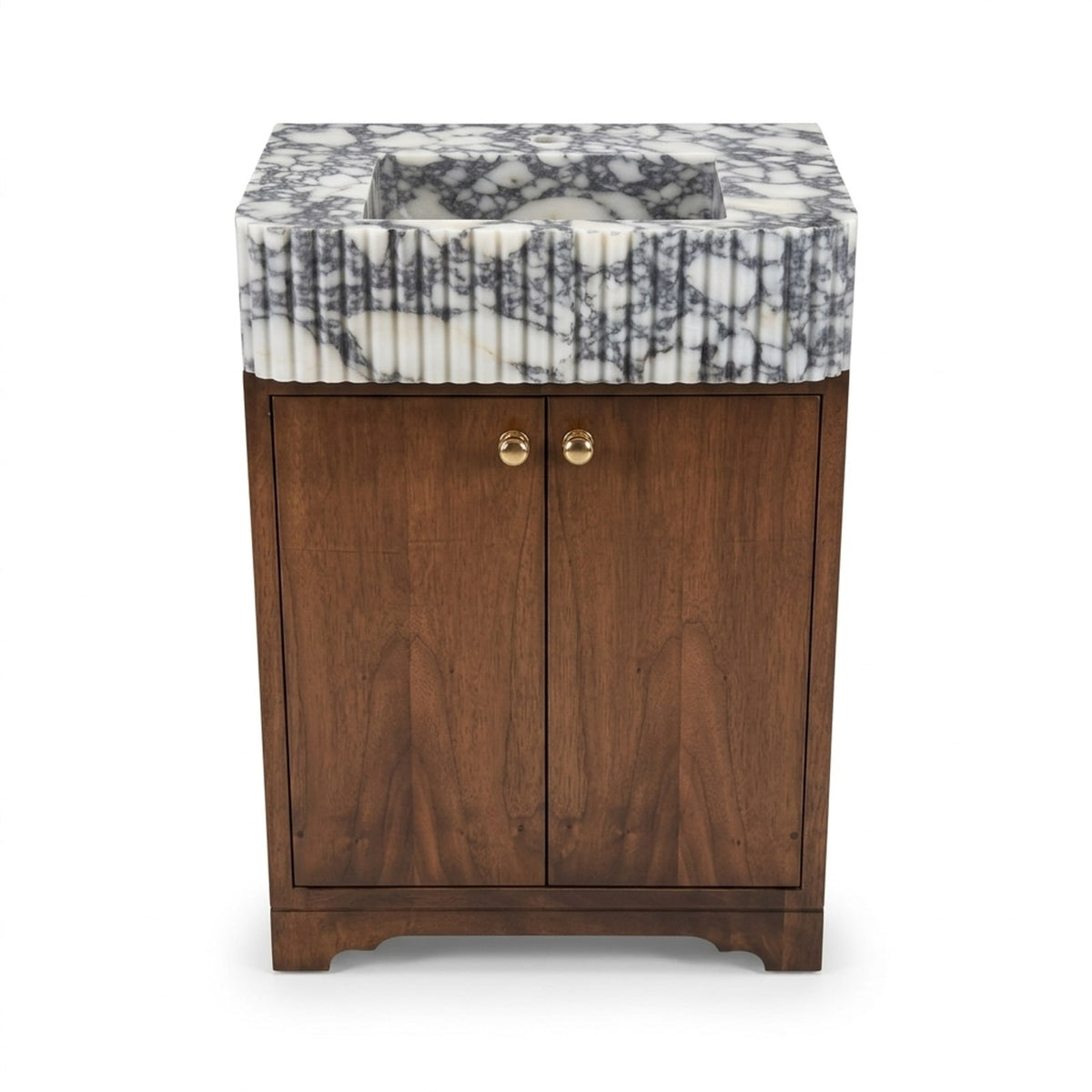 Calacatta Viola Fluted Honed Marble Vanity — view 1