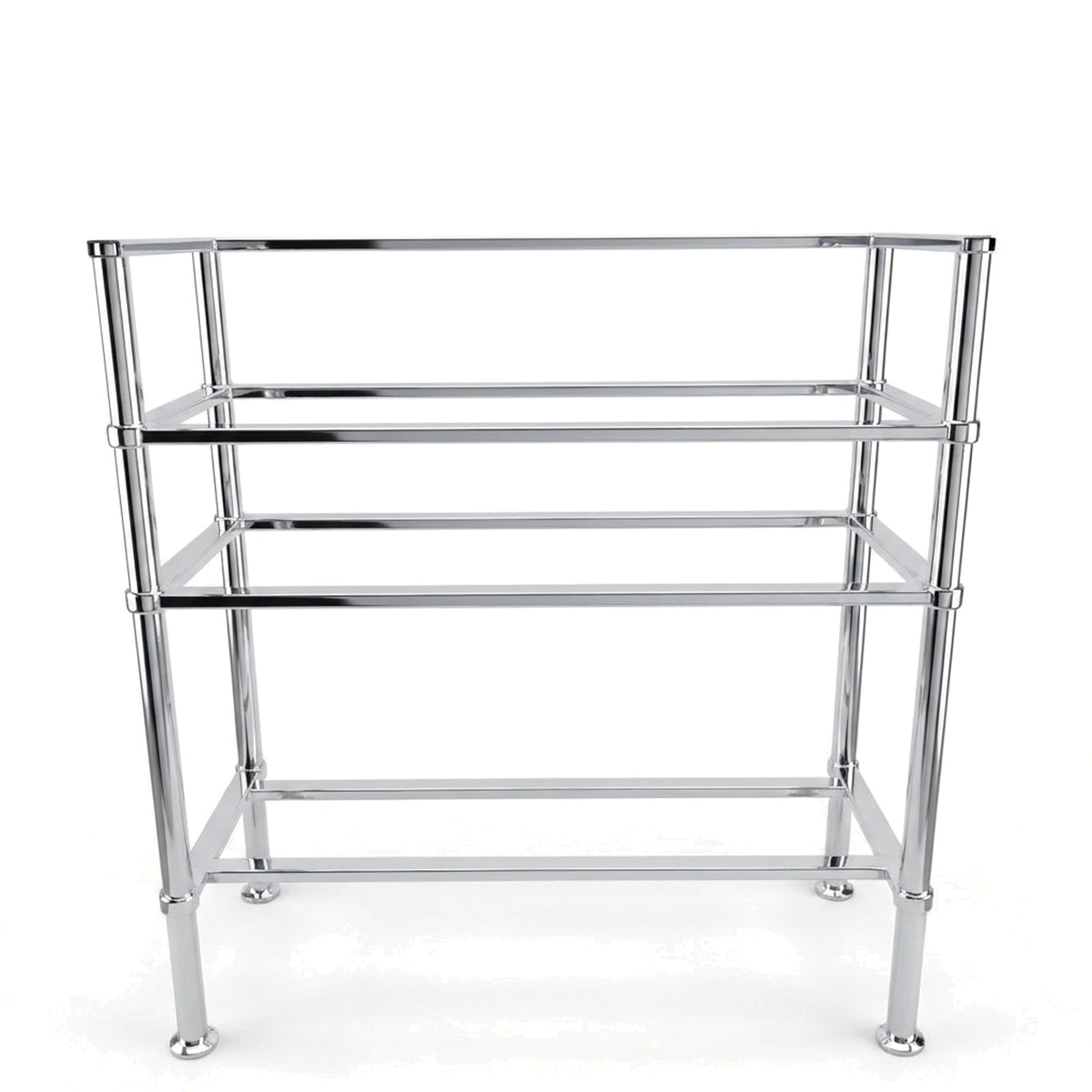 Metal Stand No. 873 – custom stainless steel vanity stand — view 1
