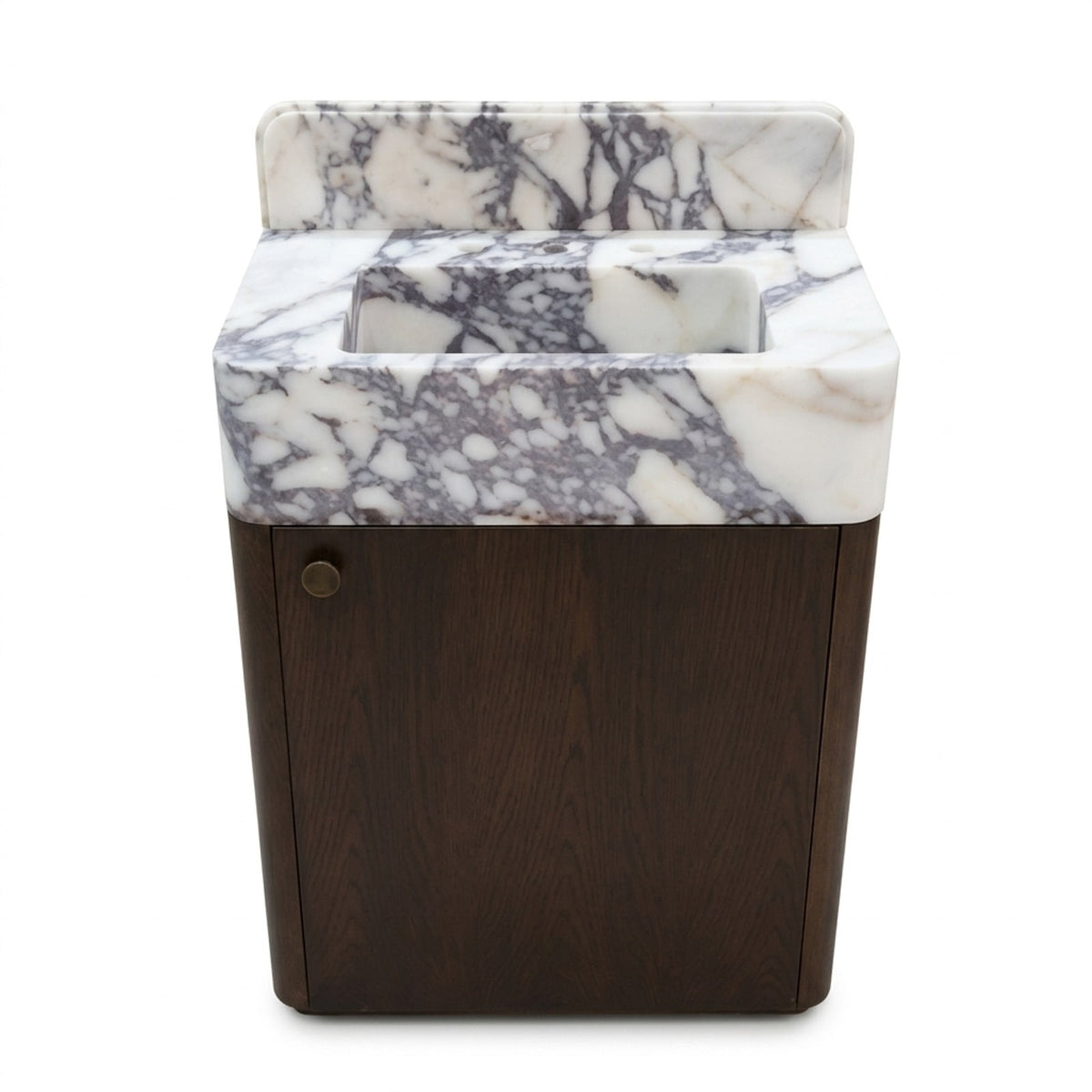 Calacatta Viola Honed Marble Vanity with Backsplash — view 1