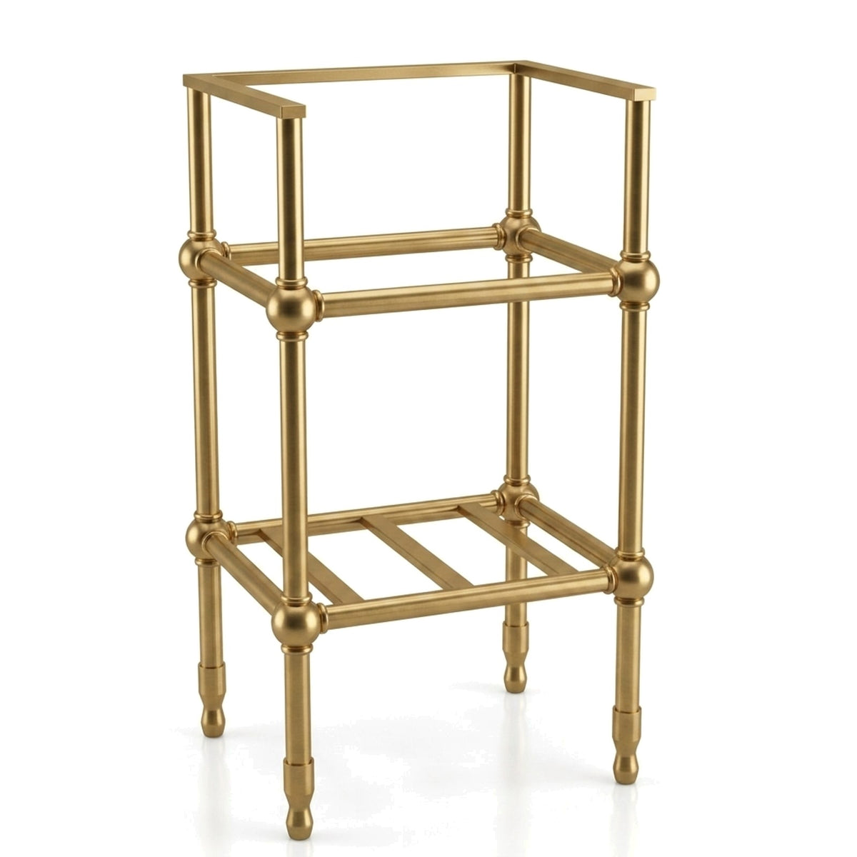 Metal Stand No. 797 – custom stainless steel vanity stand — view 1