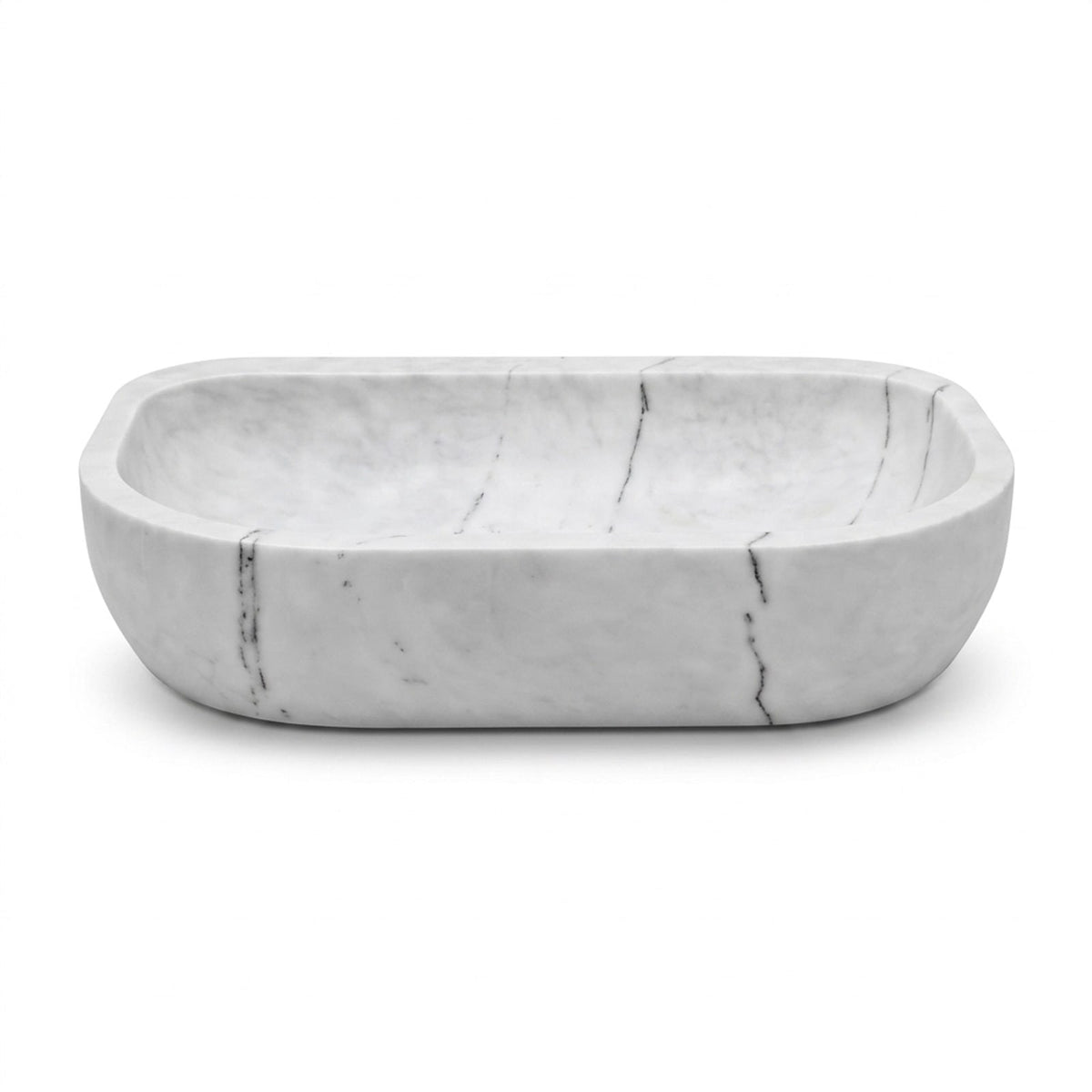 Lilac Marble Sink with Brass Stand — view 1