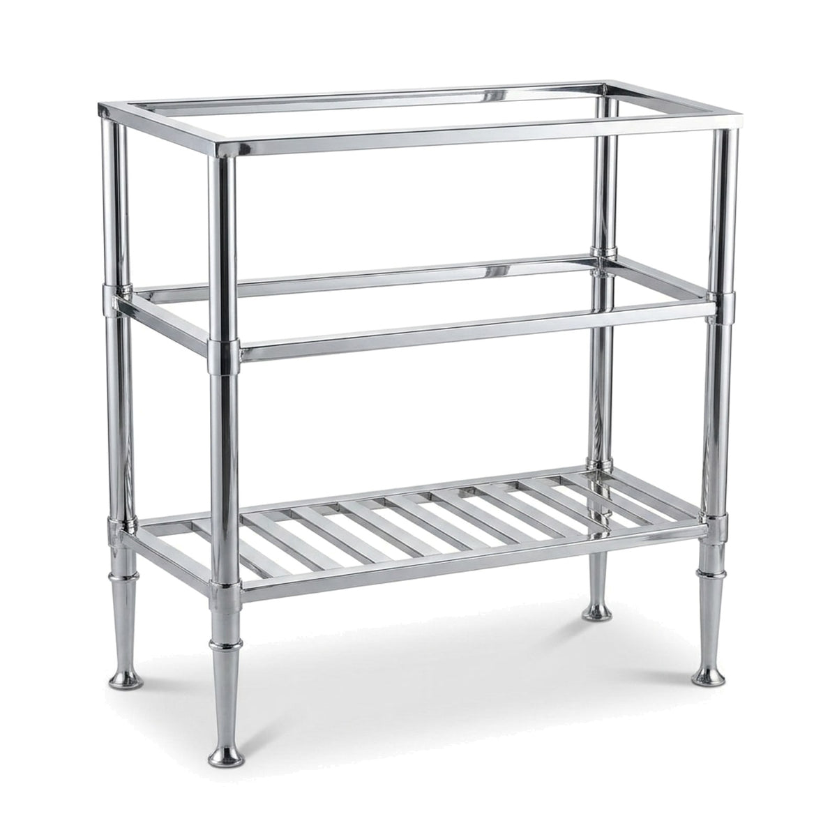 Metal Stand No. 789 – custom stainless steel vanity stand — view 1