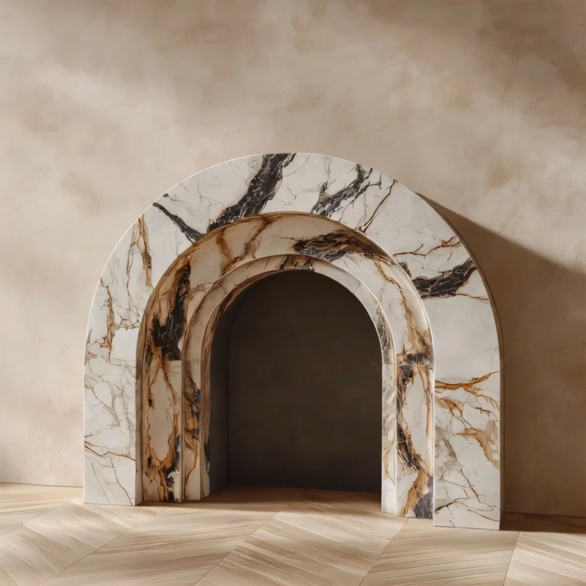 Marble Arch Fireplace Mantel