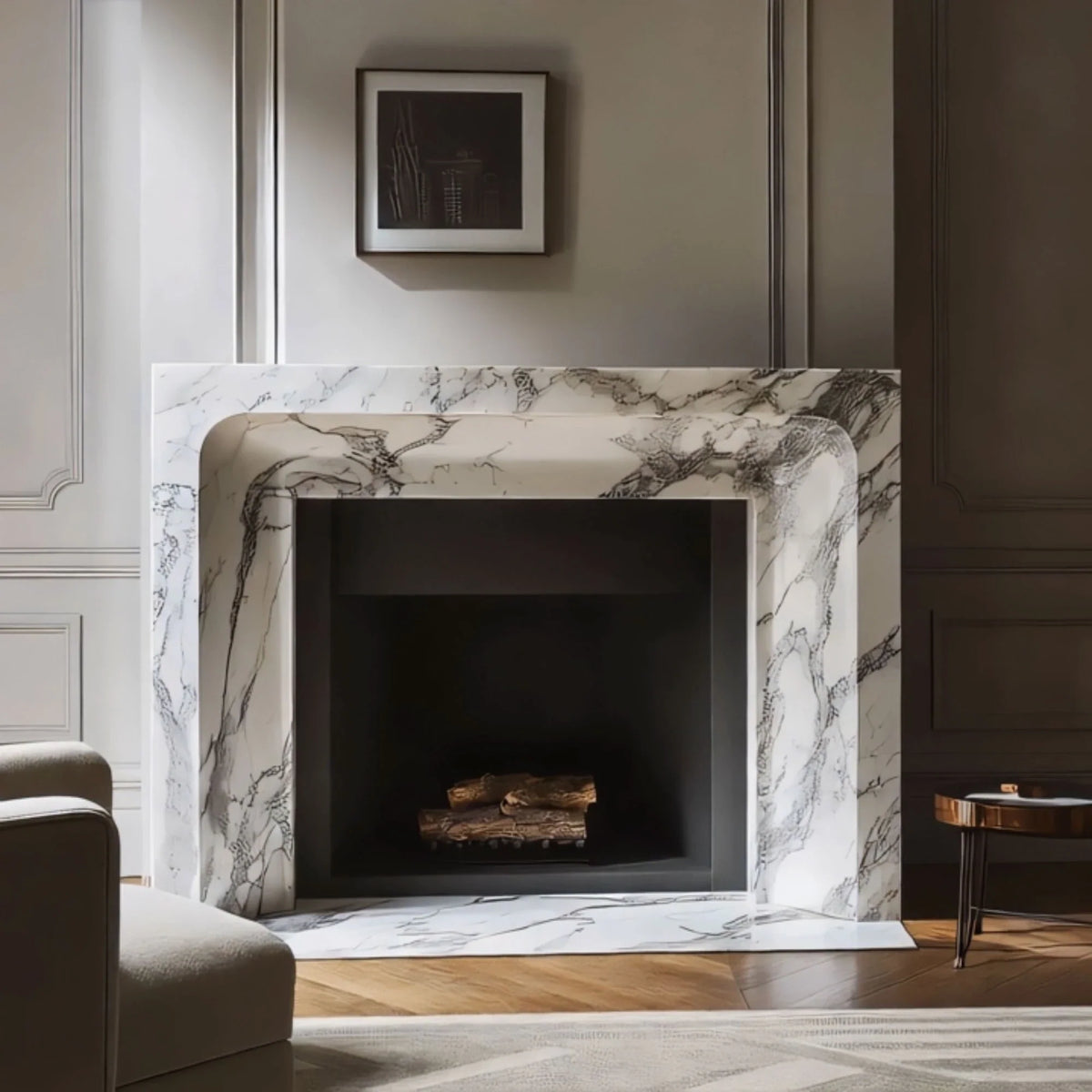 Grace Marble Fireplace Mantel