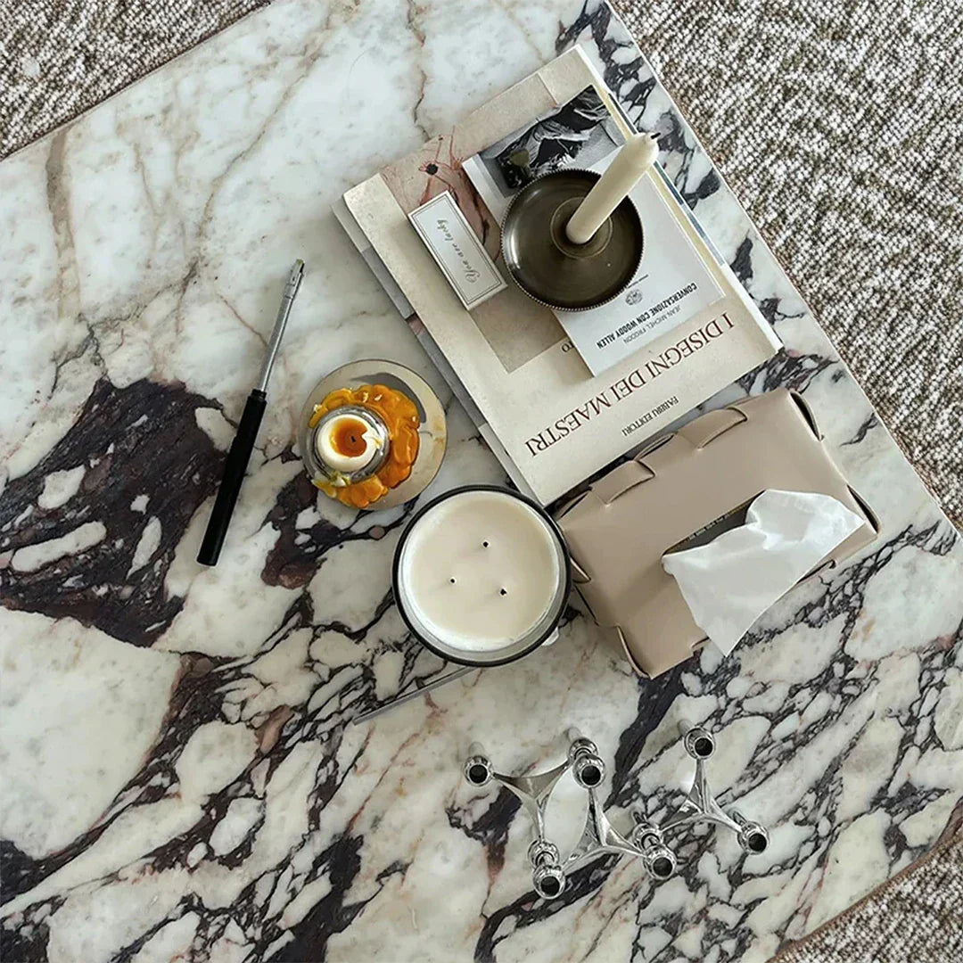 Elegant Calacatta Viola Marble Coffee Table