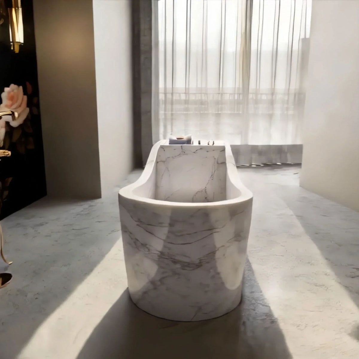 Marble Vein Elegance Bathtub