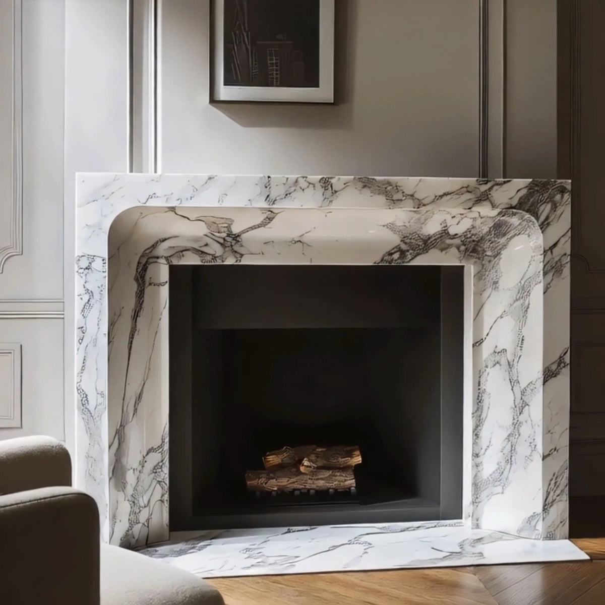 Grace Marble Fireplace Mantel