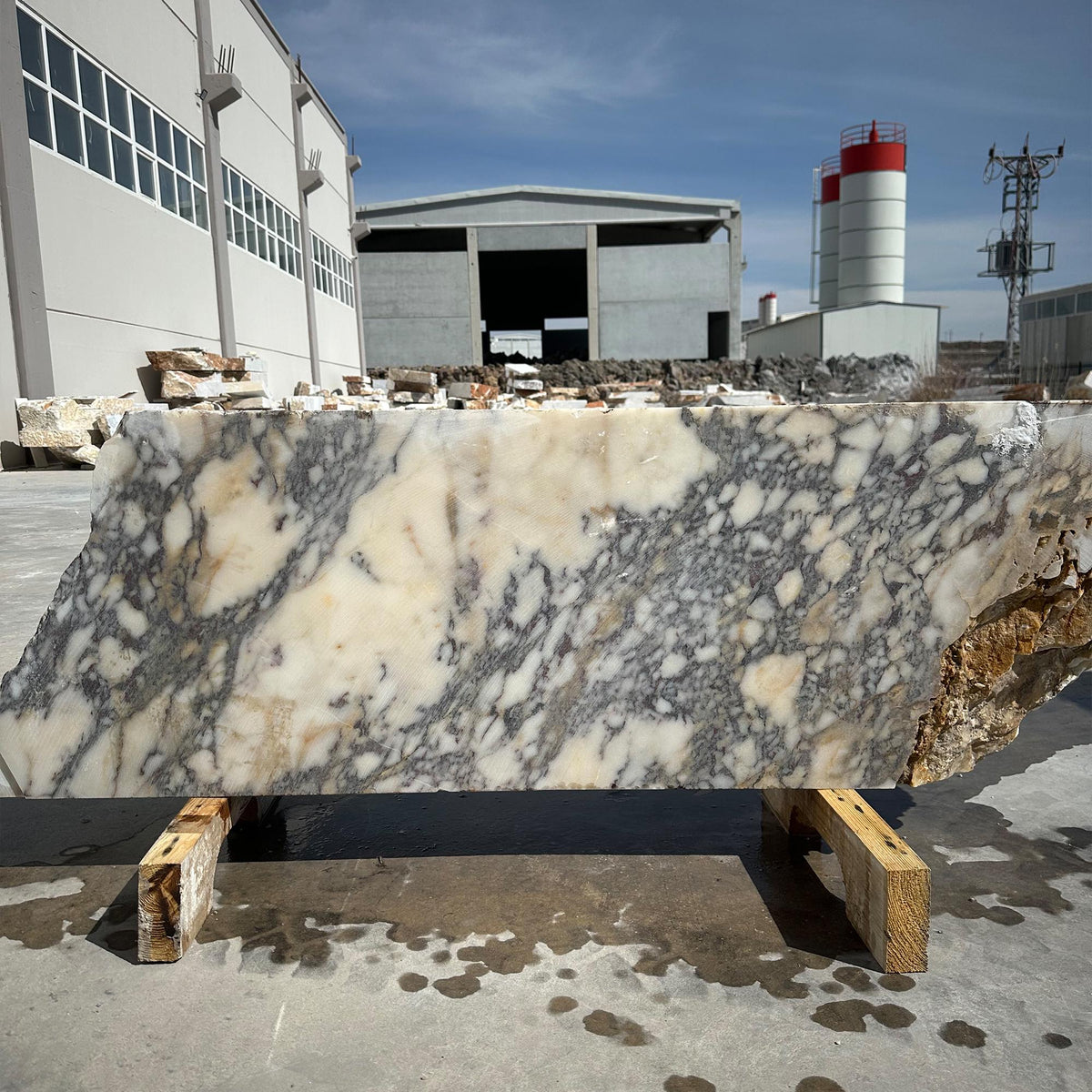 Calacatta Viola Marble Sink – Rectangular Polished Block Design for Luxury Countertop Vanities M6S37 — view 5