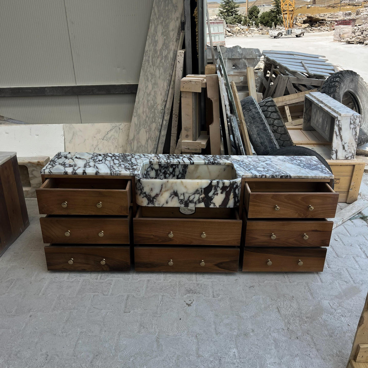 Calacatta Viola Sink | Marble Vessel Sink | Bathroom Vessel Sink | Stone Bathroom Sink — view 7