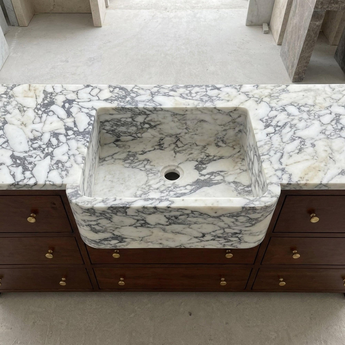 Calacatta Viola Sink | Marble Vessel Sink | Bathroom Vessel Sink | Stone Bathroom Sink — view 12