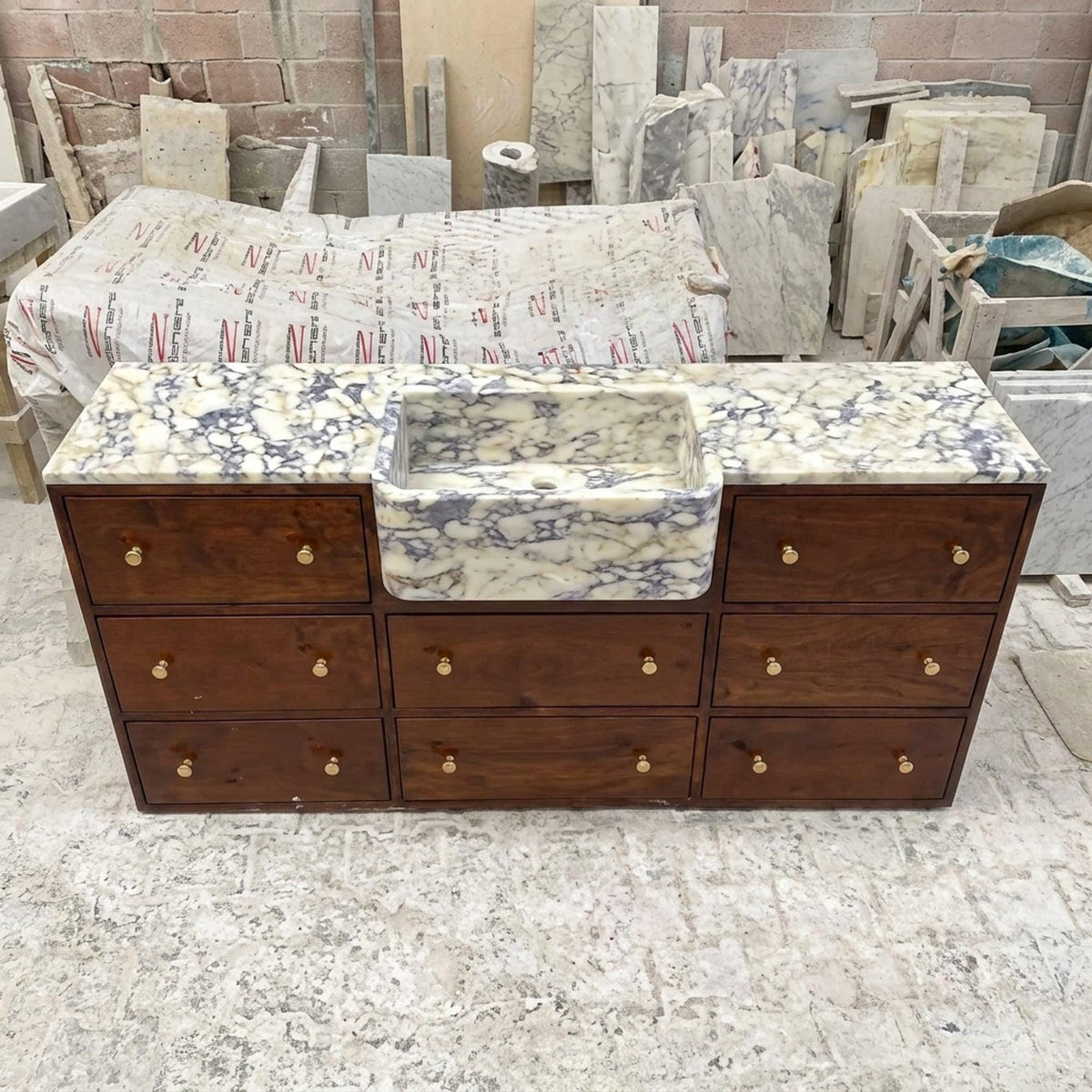 Calacatta Viola Sink | Marble Vessel Sink | Bathroom Vessel Sink | Stone Bathroom Sink — view 13