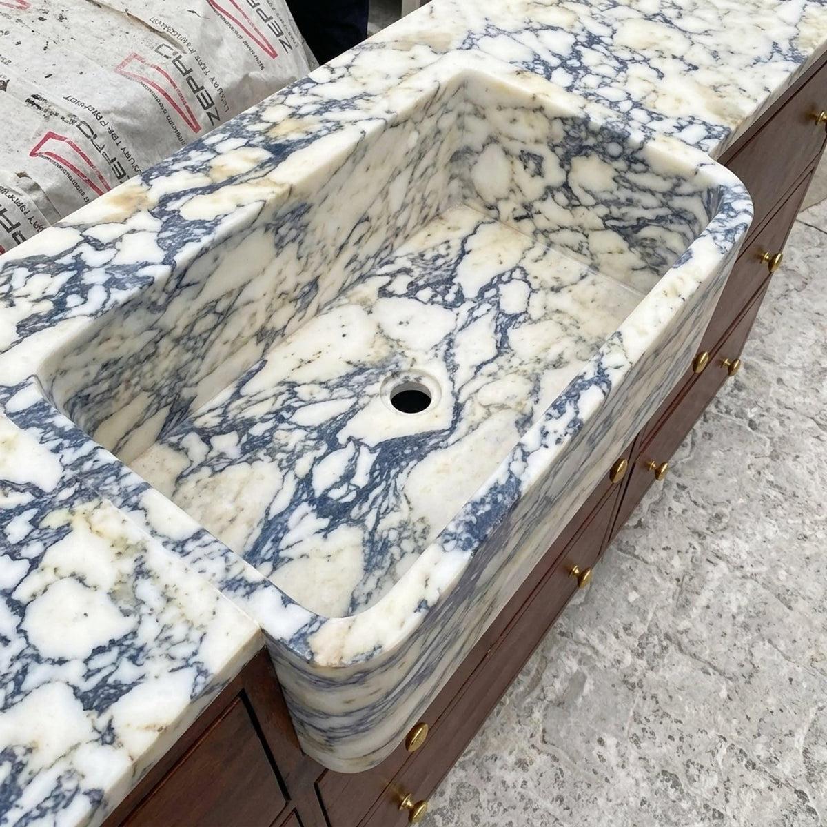 Calacatta Viola Sink | Marble Vessel Sink | Bathroom Vessel Sink | Stone Bathroom Sink — view 14