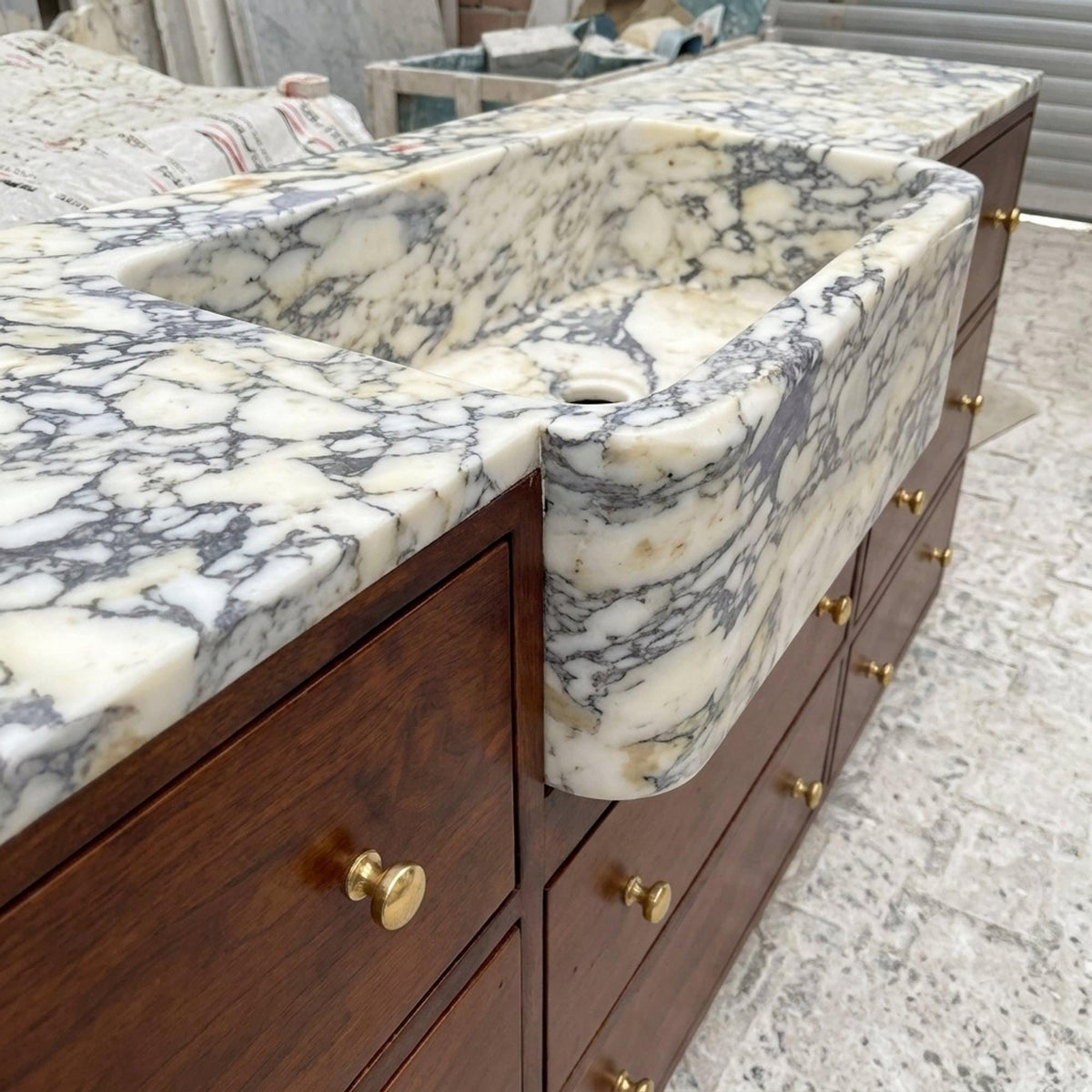 Calacatta Viola Sink | Marble Vessel Sink | Bathroom Vessel Sink | Stone Bathroom Sink — view 16