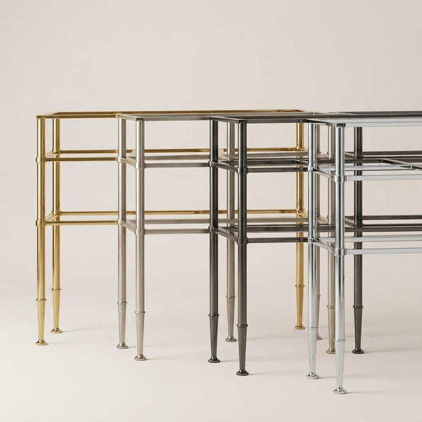 Custom Metal Stand for Marble Sink | Stainless Steel Vanity Legs with PVD Finish hover