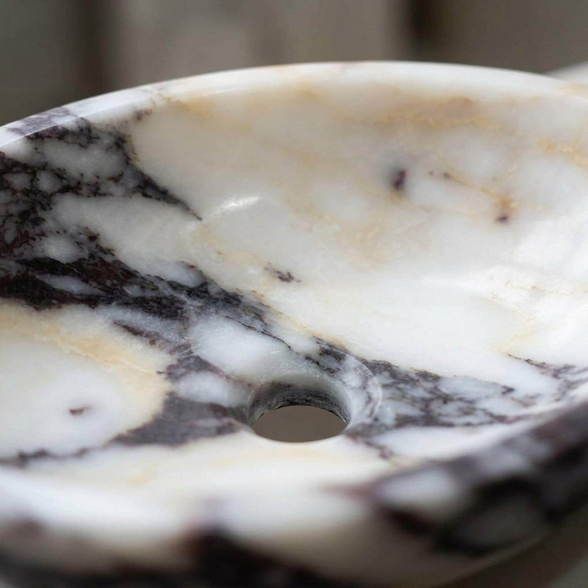 Handmade Calacatta Viola Bathroom Basin, Crafted in Limited Batches — view 5