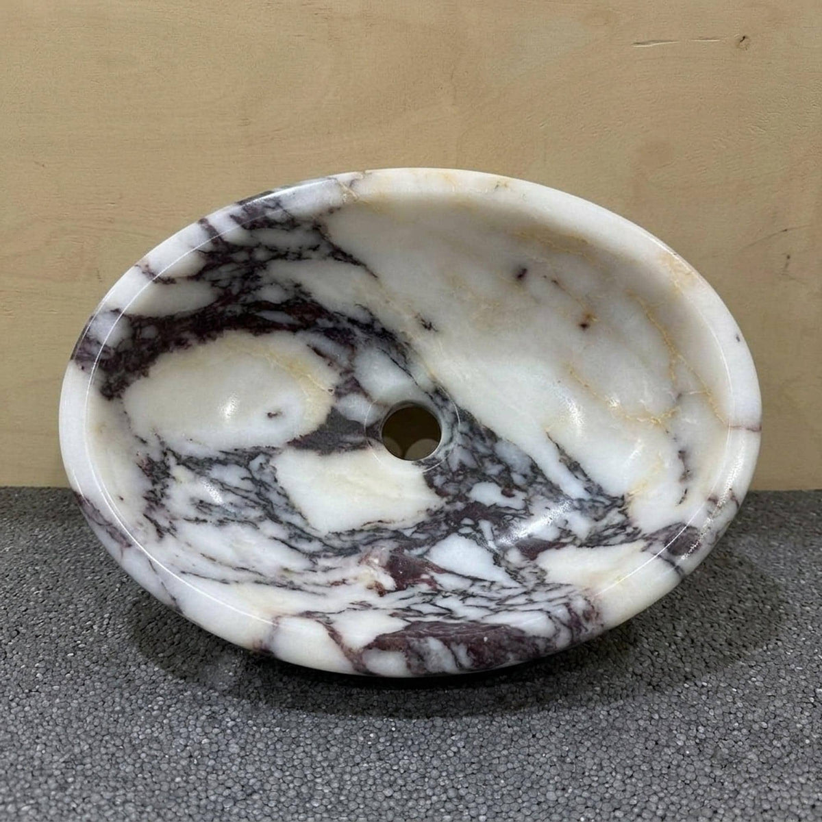 Handmade Calacatta Viola Bathroom Basin, Crafted in Limited Batches — view 4