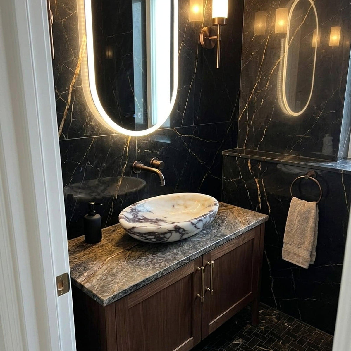 Handmade Calacatta Viola Bathroom Basin, Crafted in Limited Batches — view 15