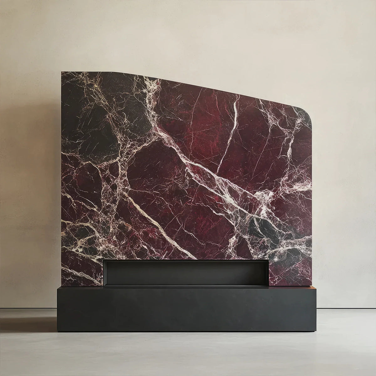 Luxe Line Marble Fireplace Mantel