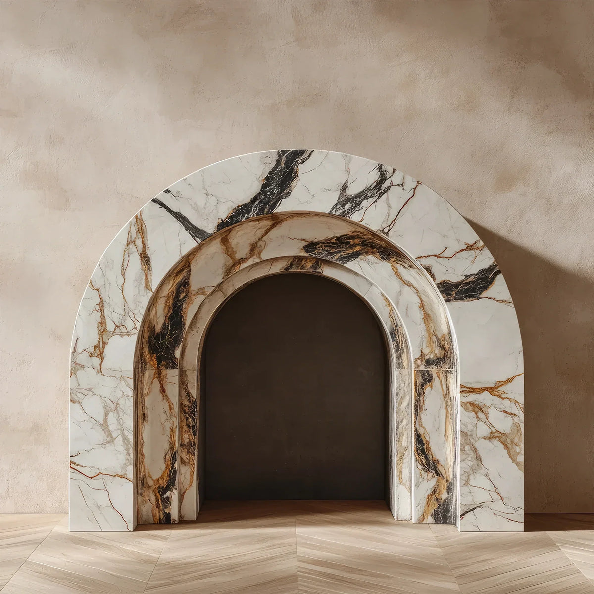 Marble Arch Fireplace Mantel