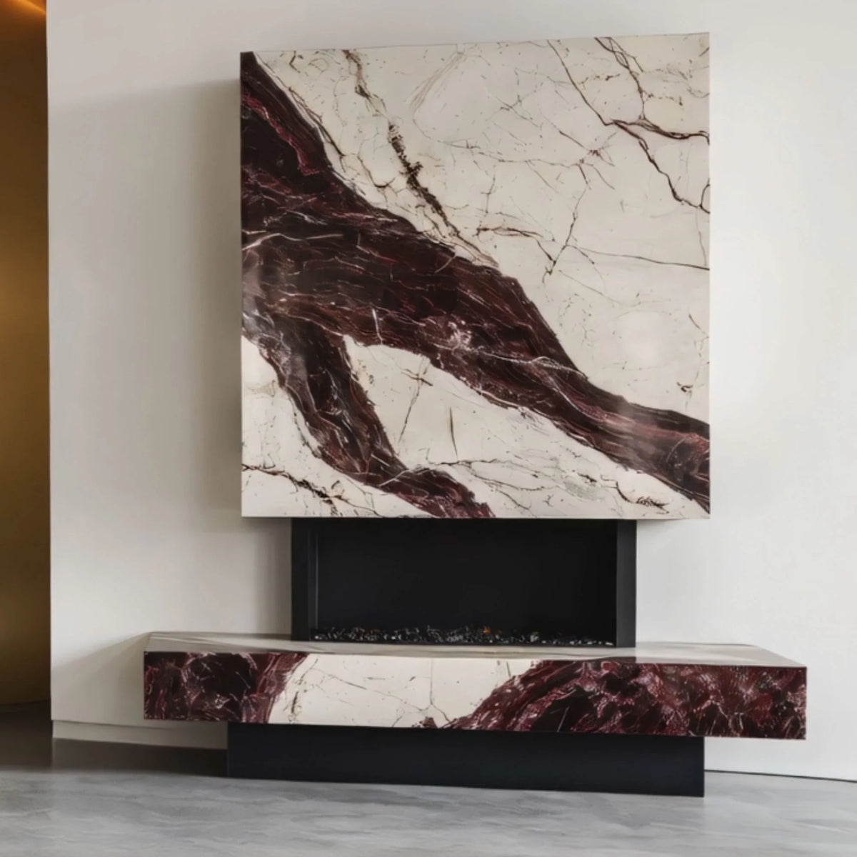 Marble Elegance Fireplace Mantel