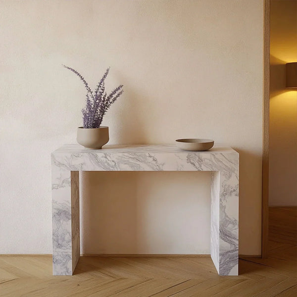 Marble Rectangle Console Table