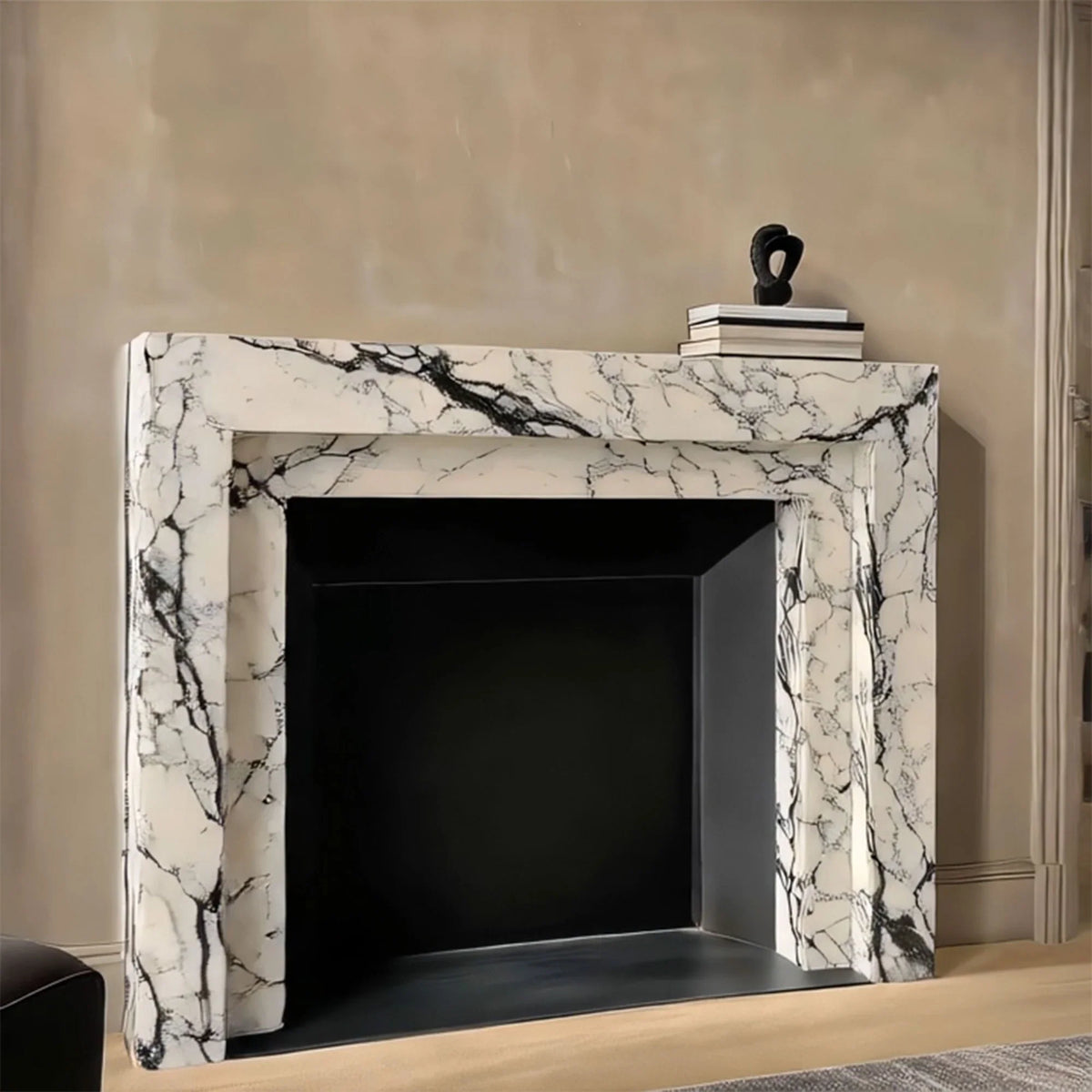 Modern Marble Fireplace Mantel