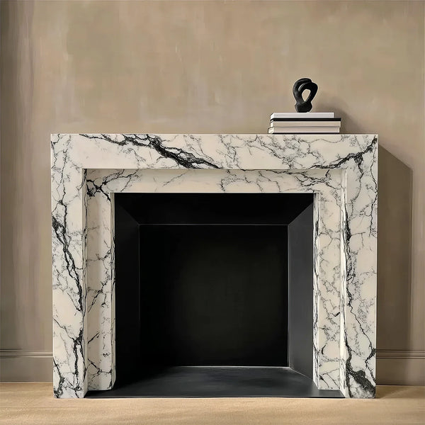 Modern Marble Fireplace Mantel
