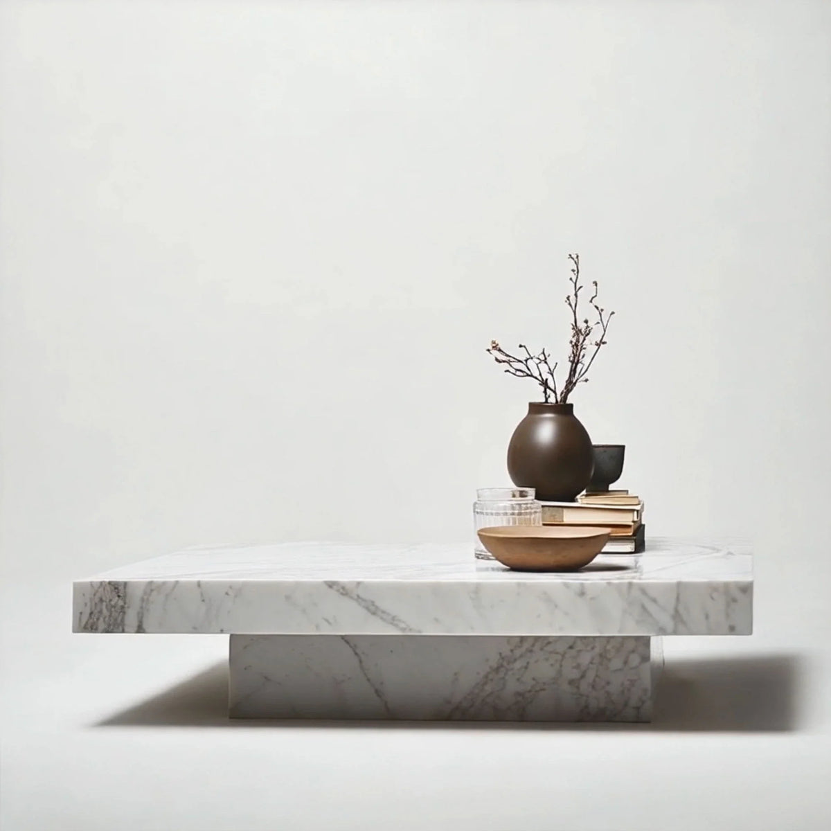 Marble Minimalist Rectangle Center Coffee Table