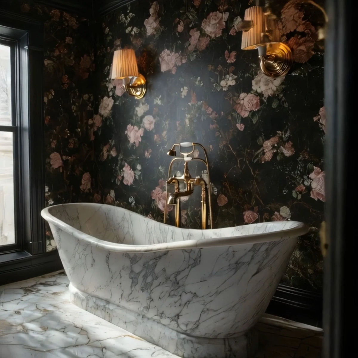 Noir Marble Bathtub